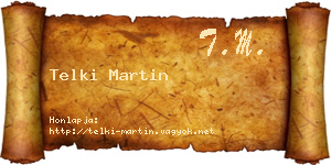 Telki Martin névjegykártya