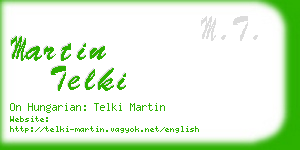 martin telki business card